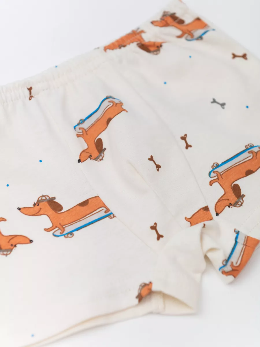 Трусы для мальчика комплект 4шт. (104/30, беж/синий)