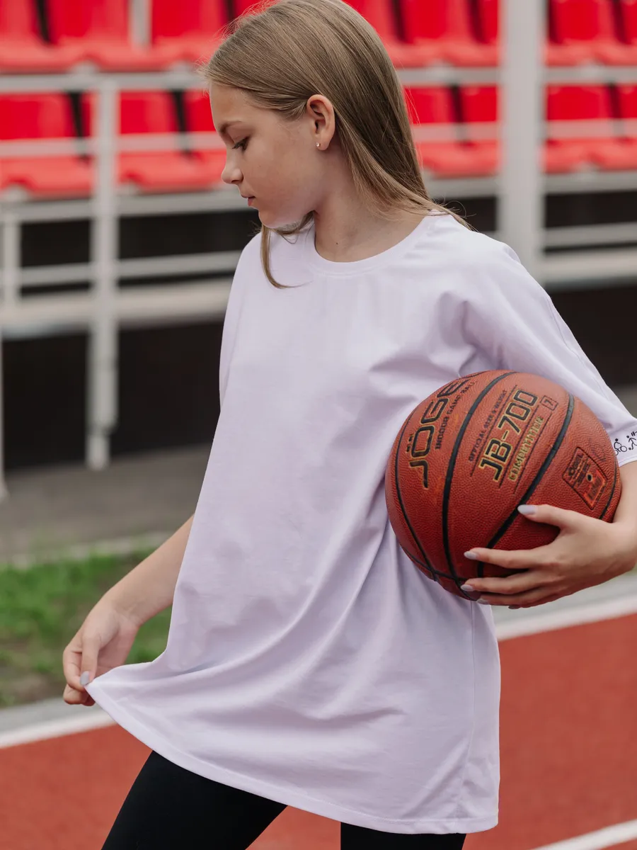 Футболка спортивная белая (134/34, Белый)