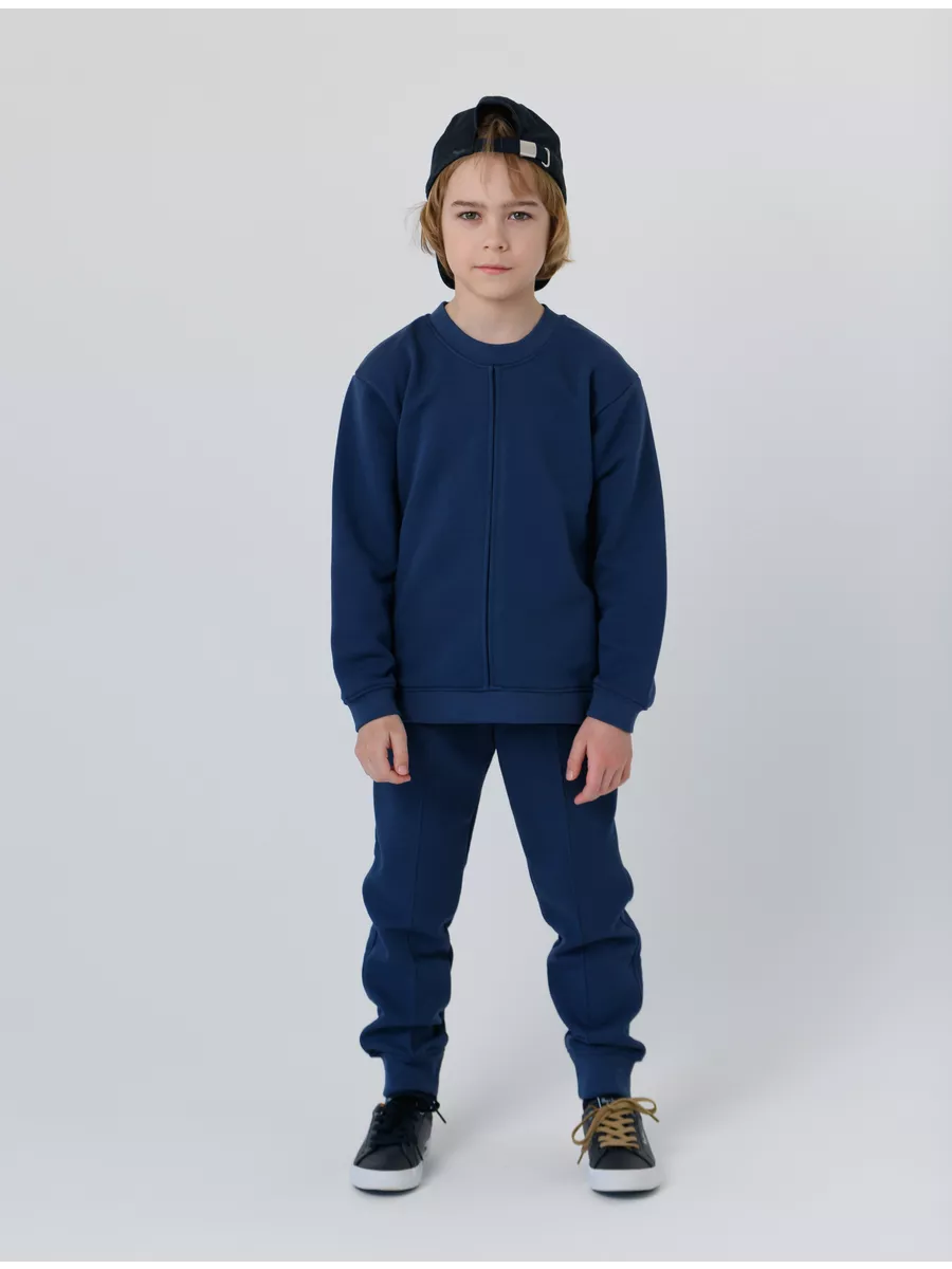 Костюм детский свитшот и брюки (98/28, синий)