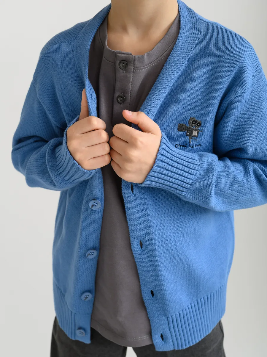 Джемпер вязаный (104/30, синий)