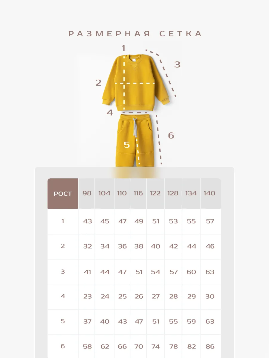 Костюм утеплённый (98/28, жёлтый)