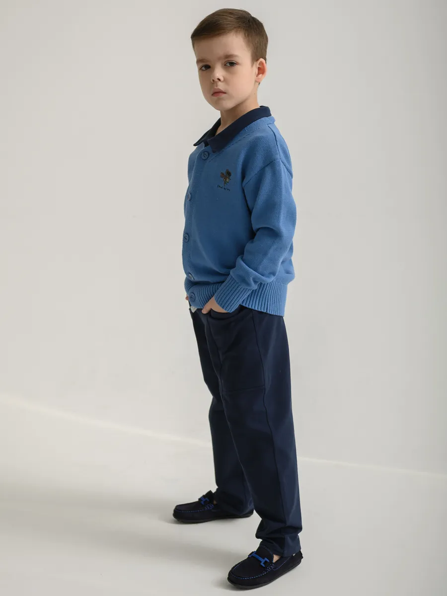 Джемпер вязаный (104/30, синий)