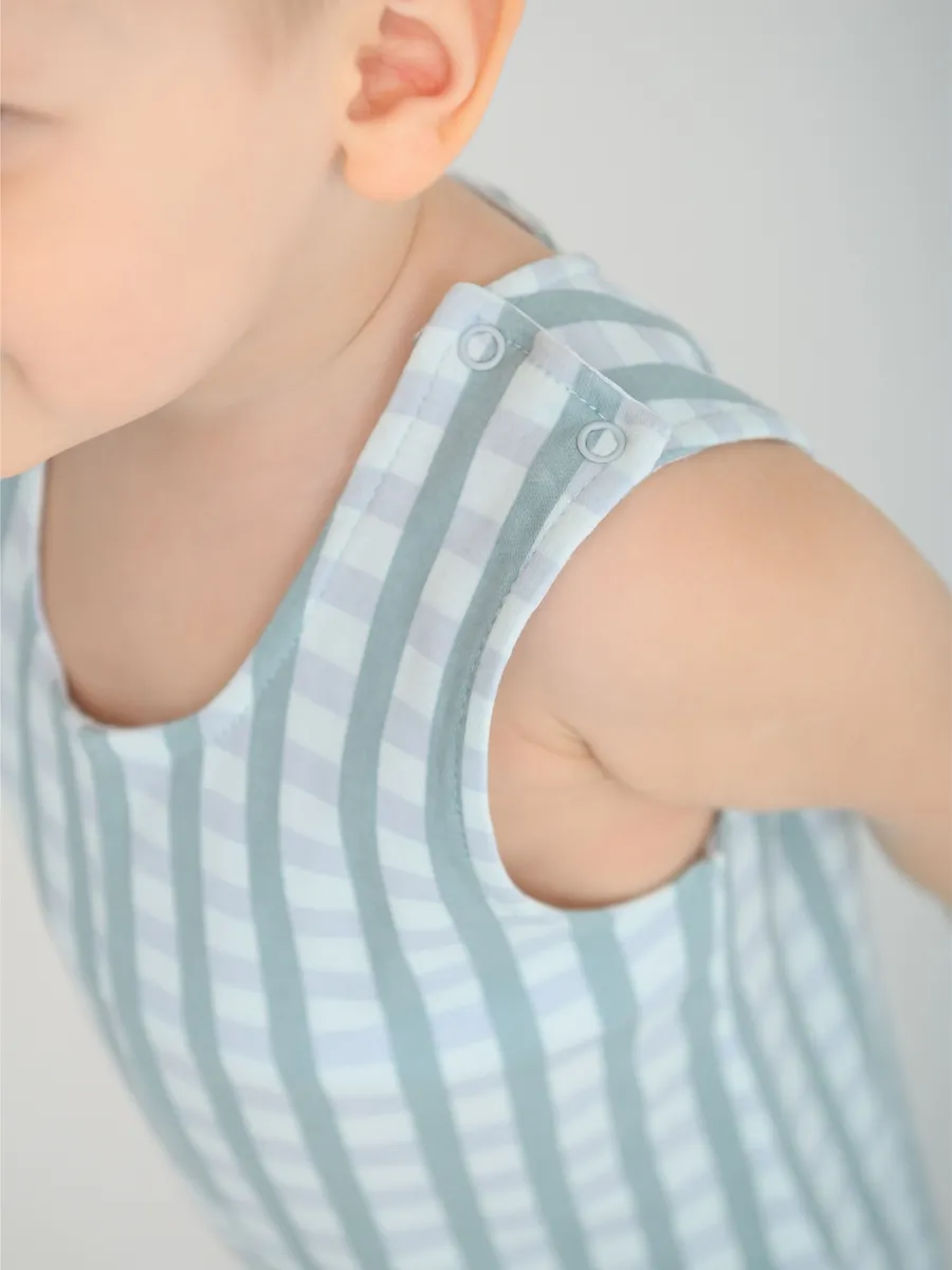 Полукомбинезон 2 шт. комплект (74/22, беж/клетка)