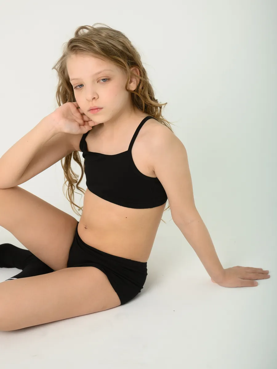 Трусы для девочки (128-134/34, Черный)