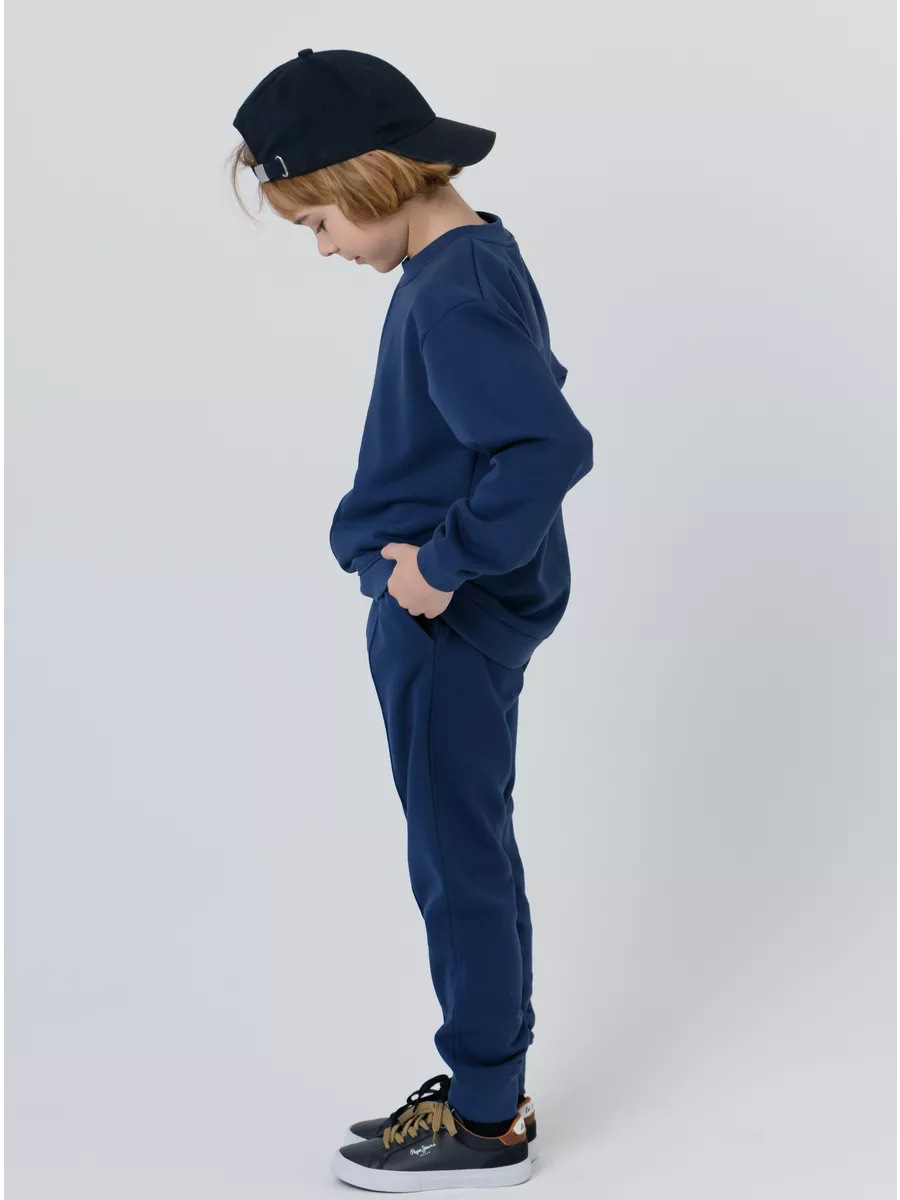 Костюм детский свитшот и брюки (98/28, синий)