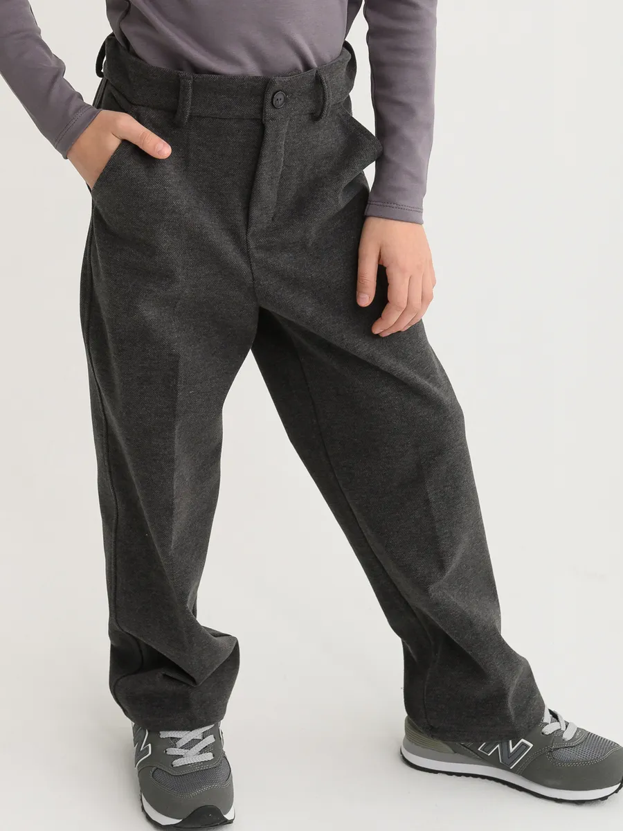 Брюки для мальчика  (104/30, тем.серый)