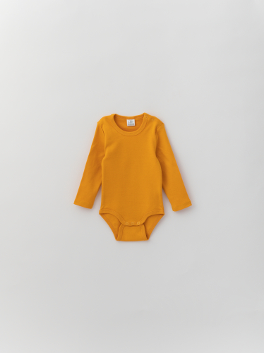 Боди для малыша однотонный с длинным рукавом