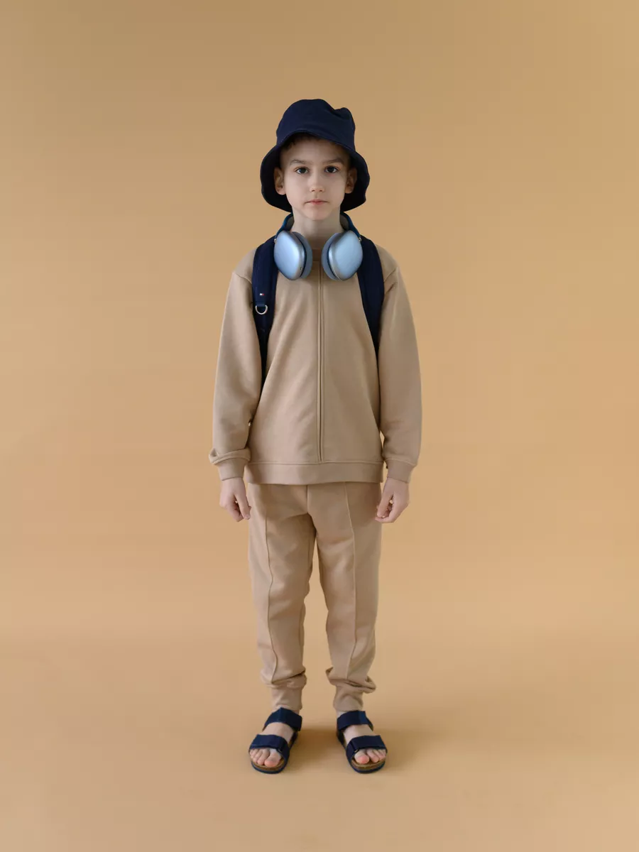 Костюм детский свитшот и брюки (104/30, мокко)