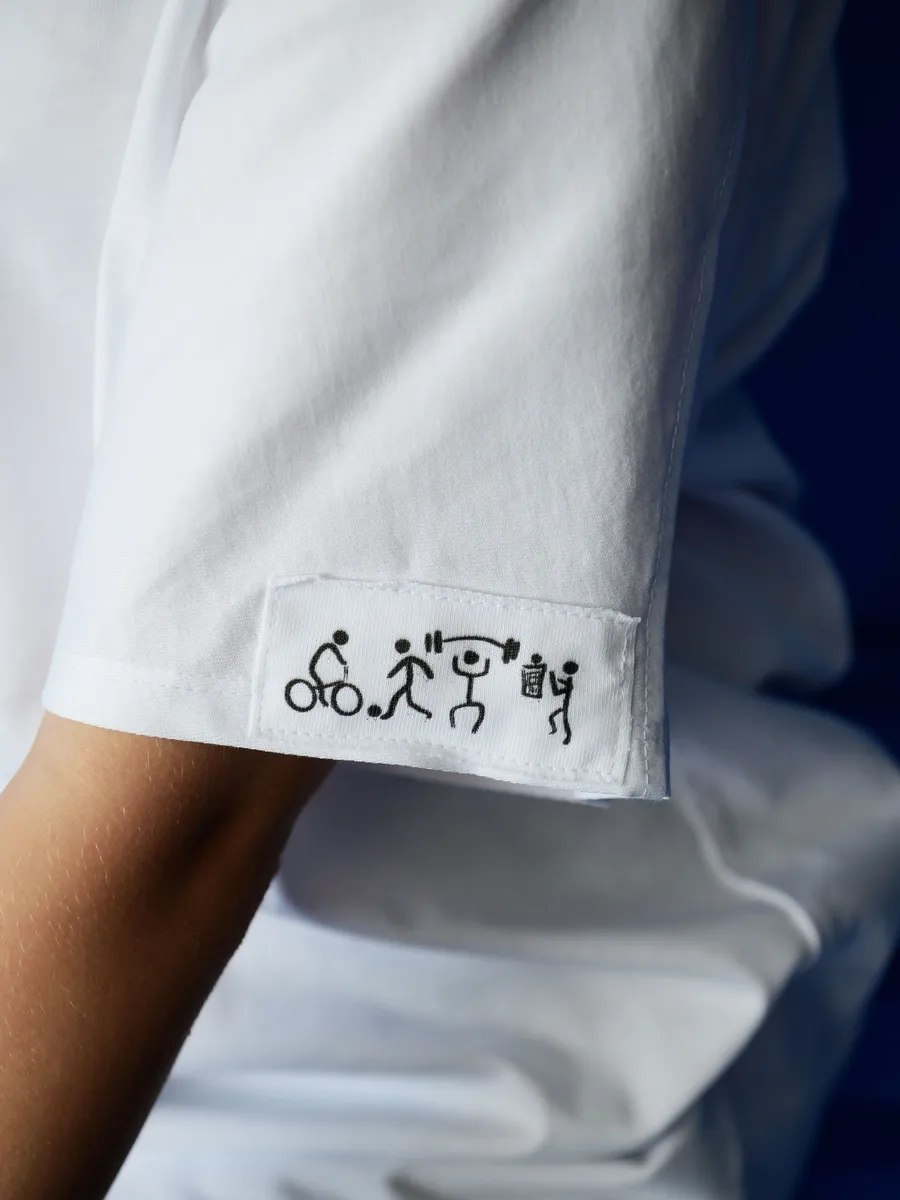 Футболка спортивная белая (134/34, Белый)