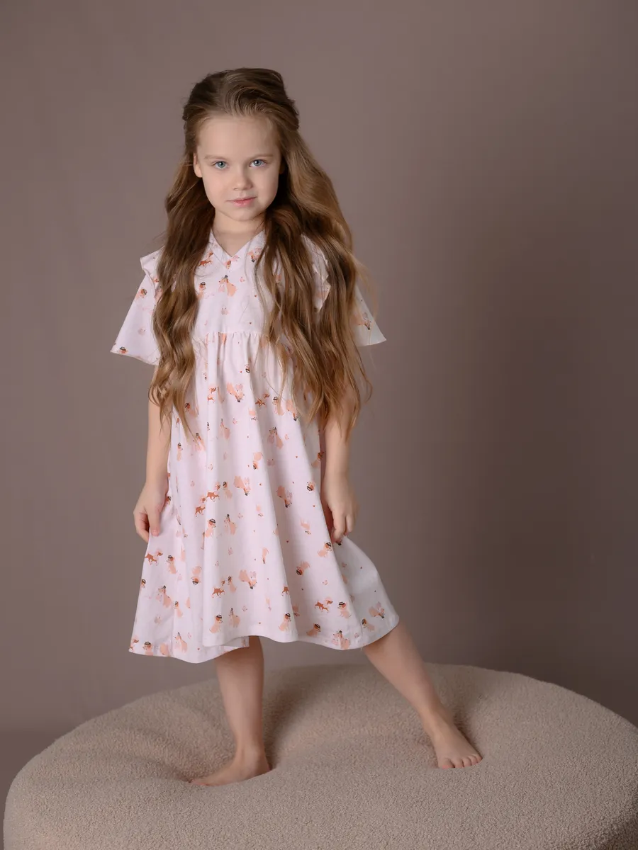 Сорочка для девочки (116/32, св.розовый)