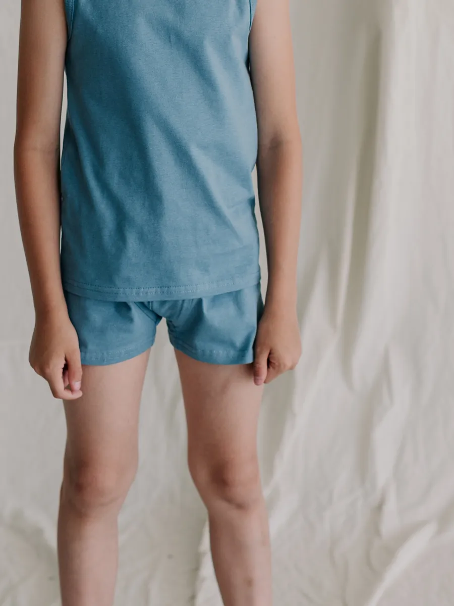 Трусы для мальчика комплект 4шт. (104/30, беж/синий)