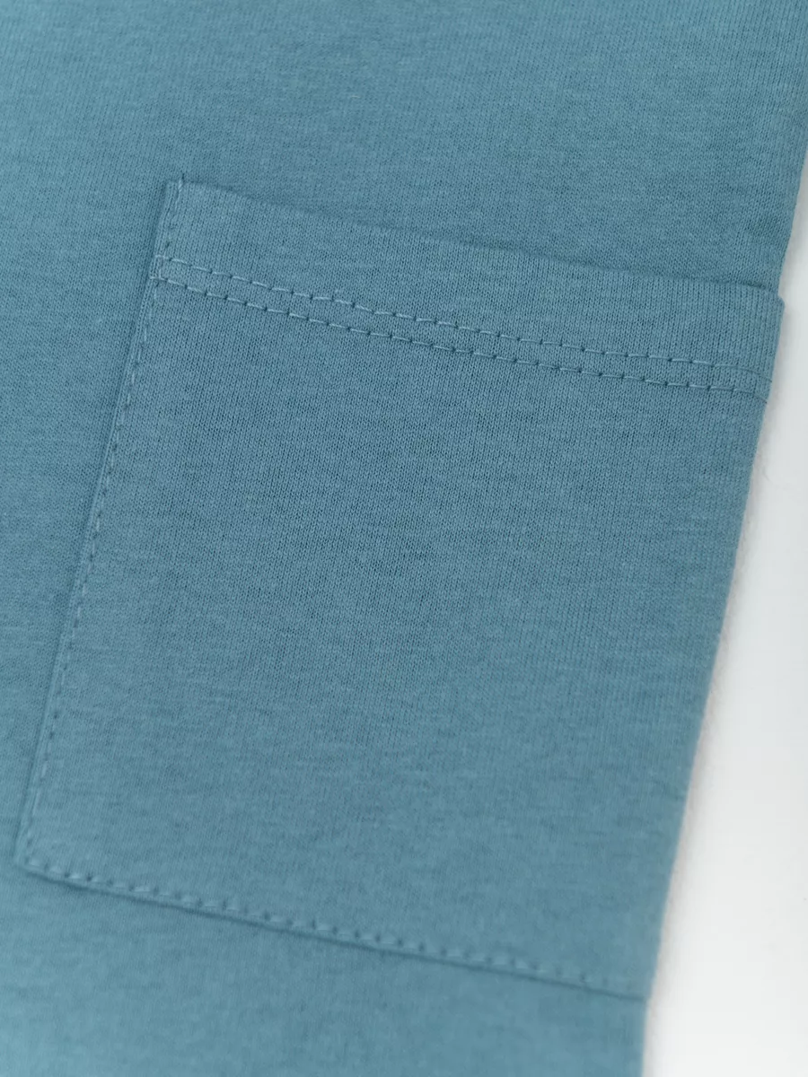 Футболка из тонкого хлопка (68/22, беж/синий)