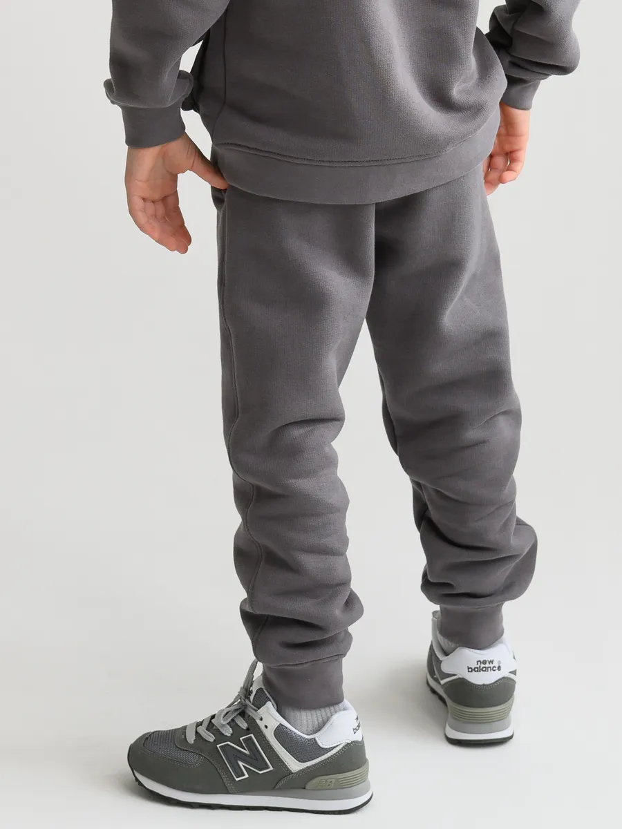 Брюки детские утепленные (104/30, тем.серый)