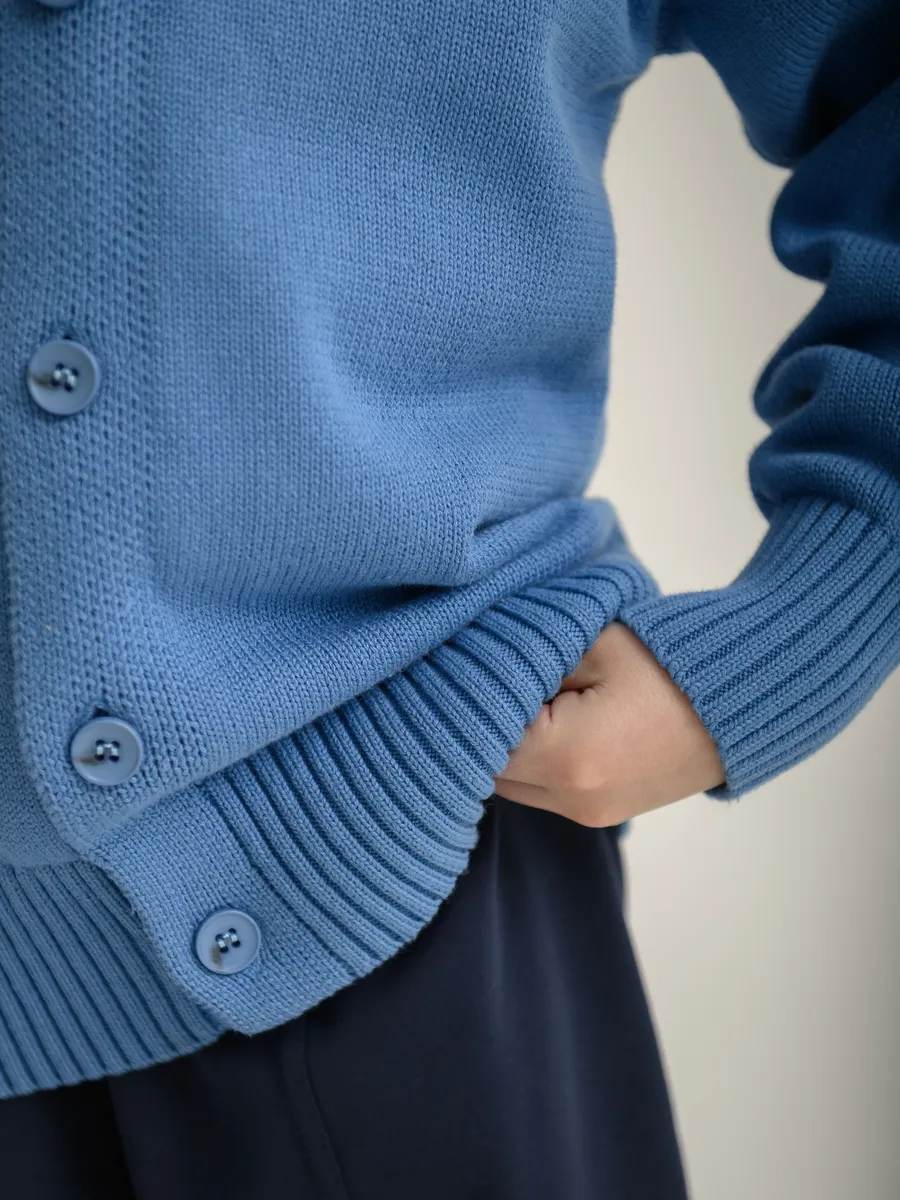 Джемпер вязаный (104/30, синий)