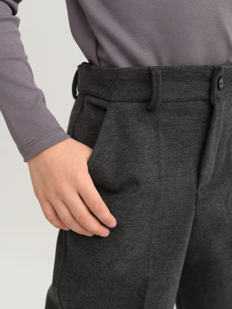 Брюки для мальчика  (104/30, тем.серый)