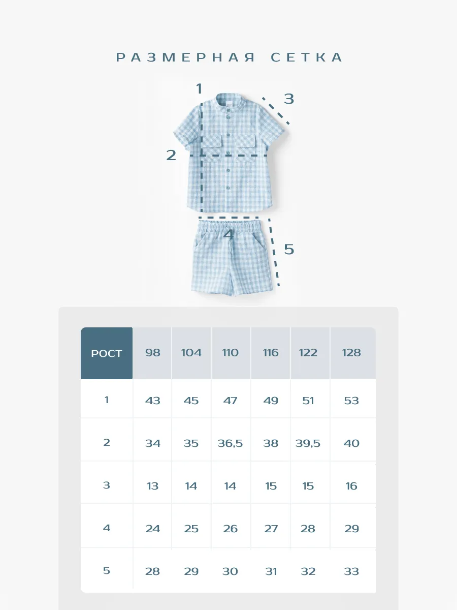 Комплект для мальчика  (104/30, голубой)