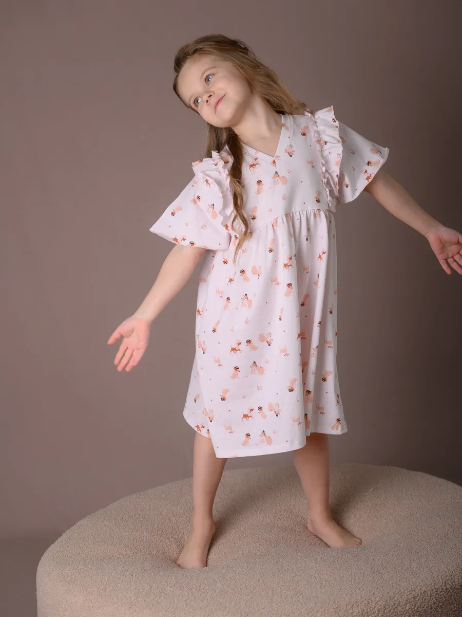 Сорочка для девочки (116/32, св.розовый)