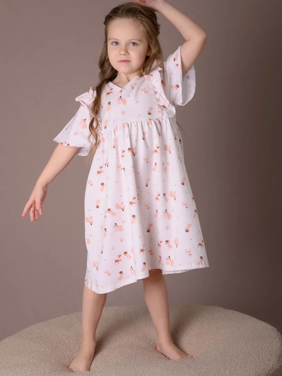 Сорочка для девочки (116/32, св.розовый)