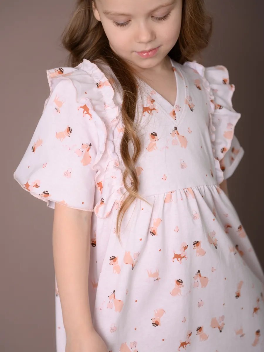 Сорочка для девочки (116/32, св.розовый)