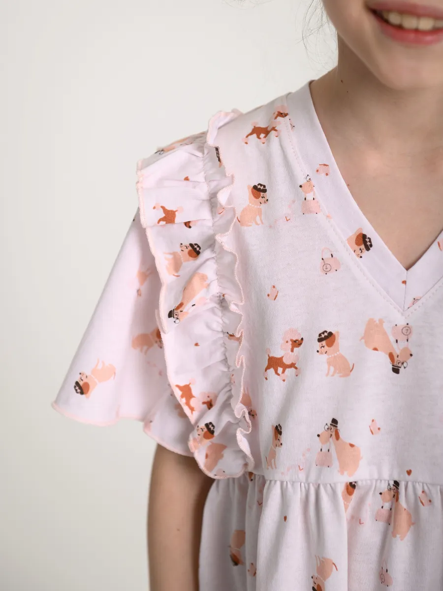 Сорочка для девочки (116/32, св.розовый)