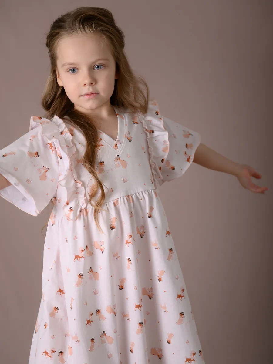 Сорочка для девочки (116/32, св.розовый)