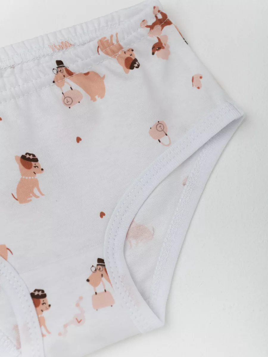 Трусы для девочки 3шт. (104/30, бел/розовый)