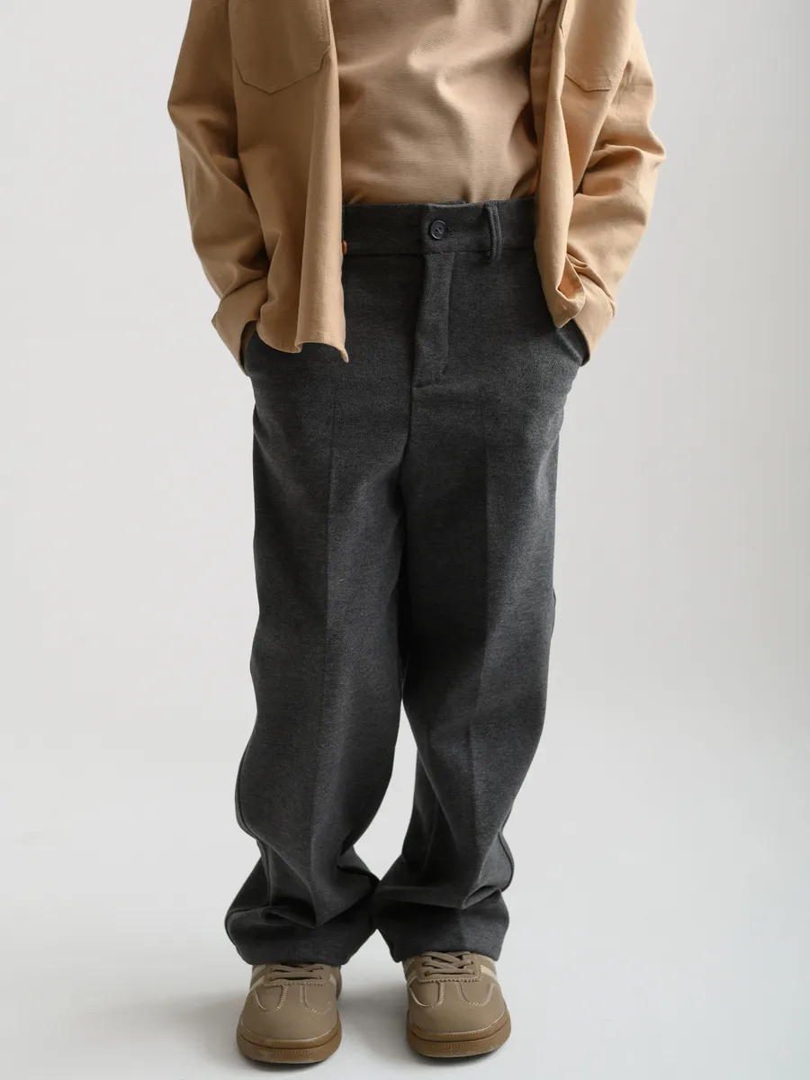 Брюки для мальчика  (104/30, тем.серый)