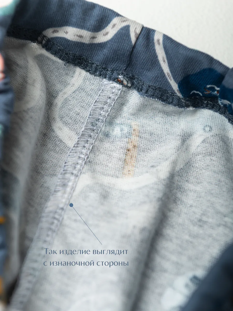 Штанишки из тонкого хлопка 3 шт (80/24, синий/дороги)