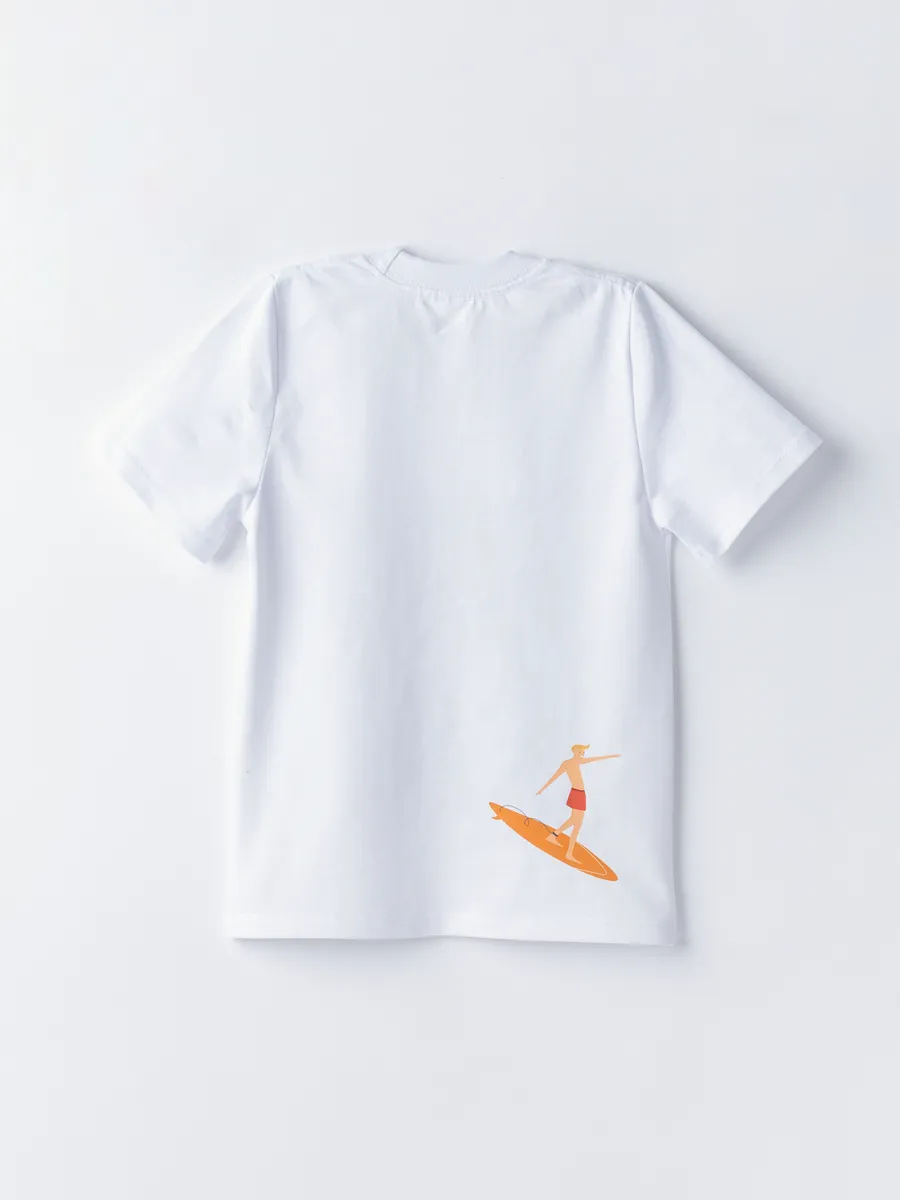 Футболка для мальчика (104/30, белый)