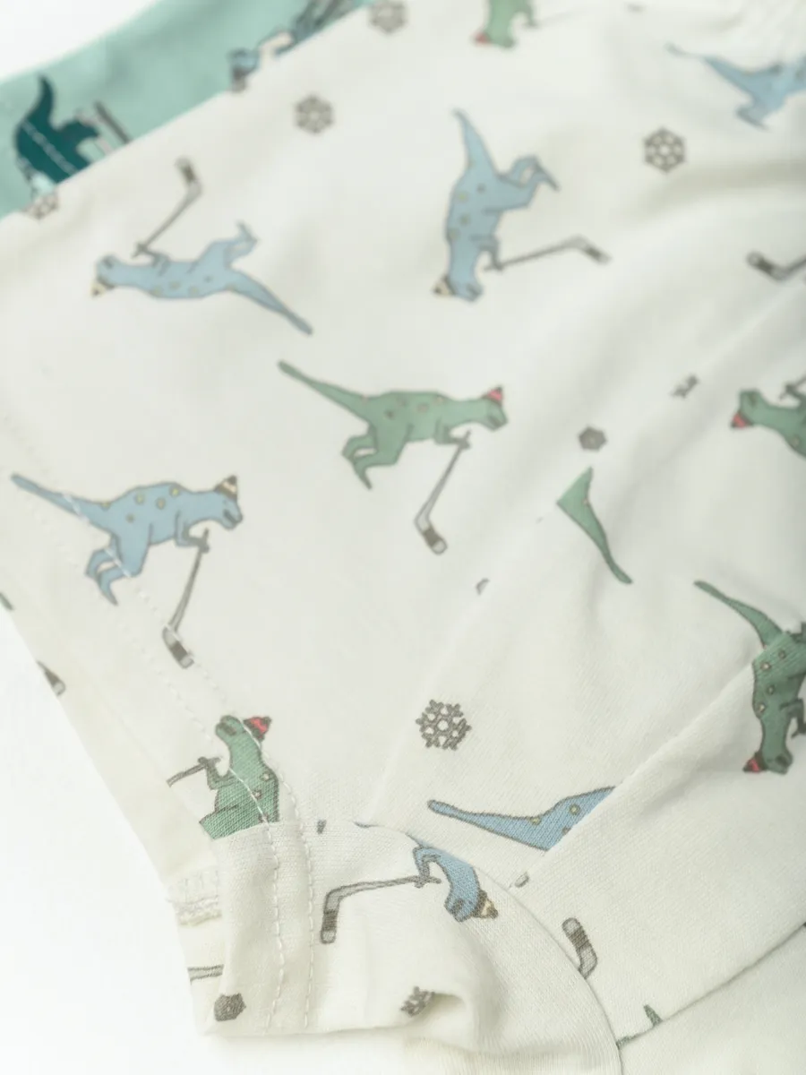 Трусы для мальчика комплект 4шт. (74/22, белый/зеленый)