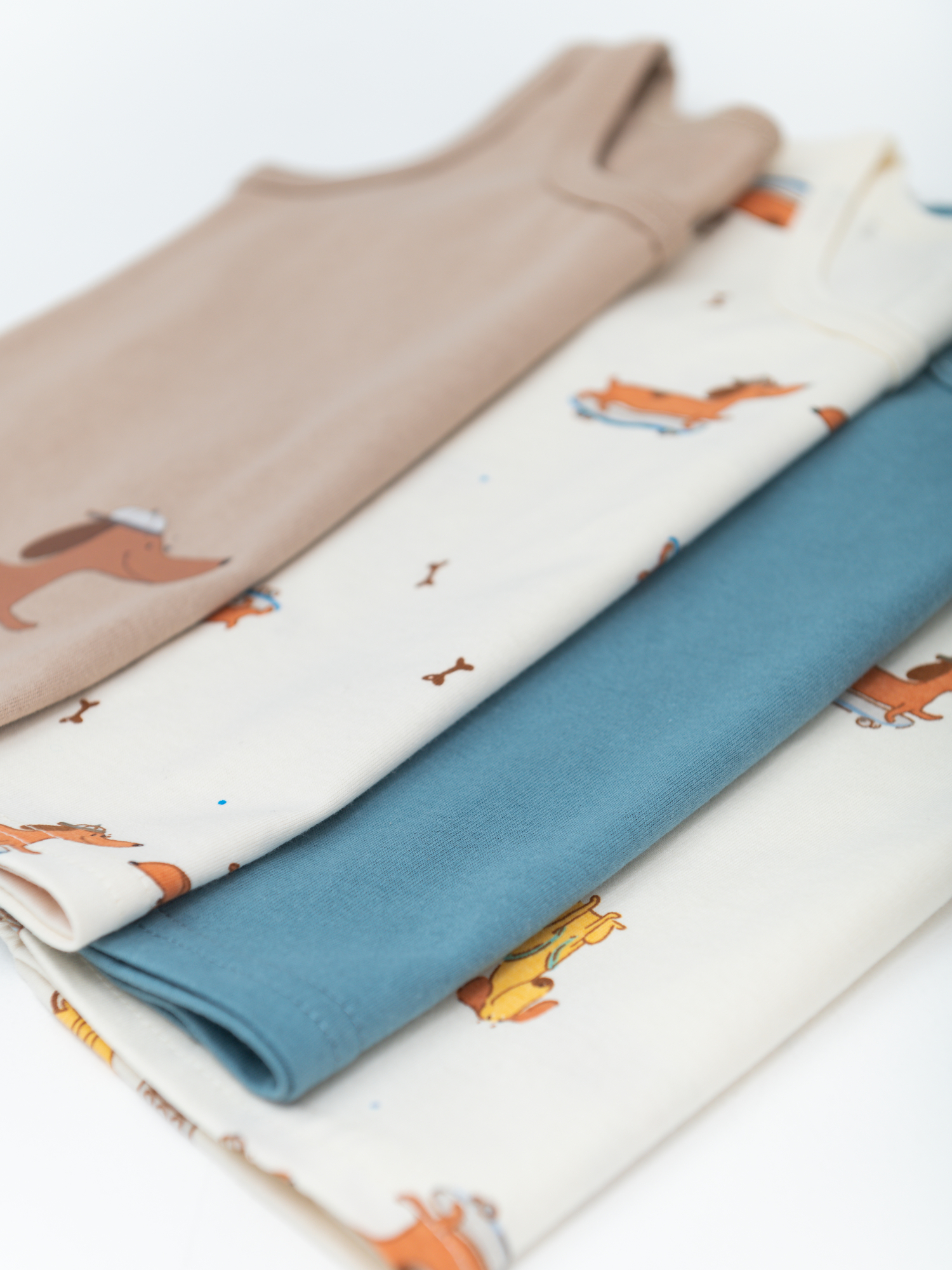 Майка для мальчика 4 шт. (98/28, беж/синий)