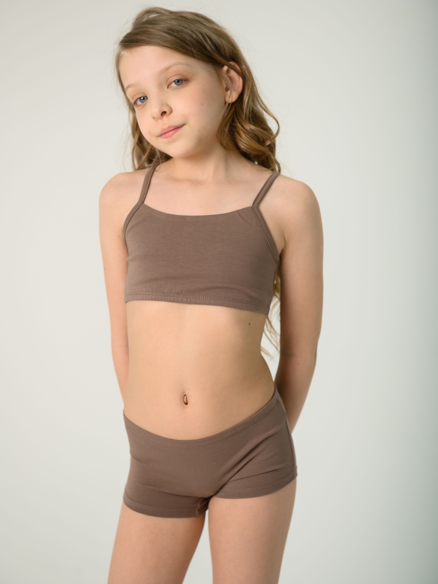 Трусы для девочки (140-146/36, мокко)