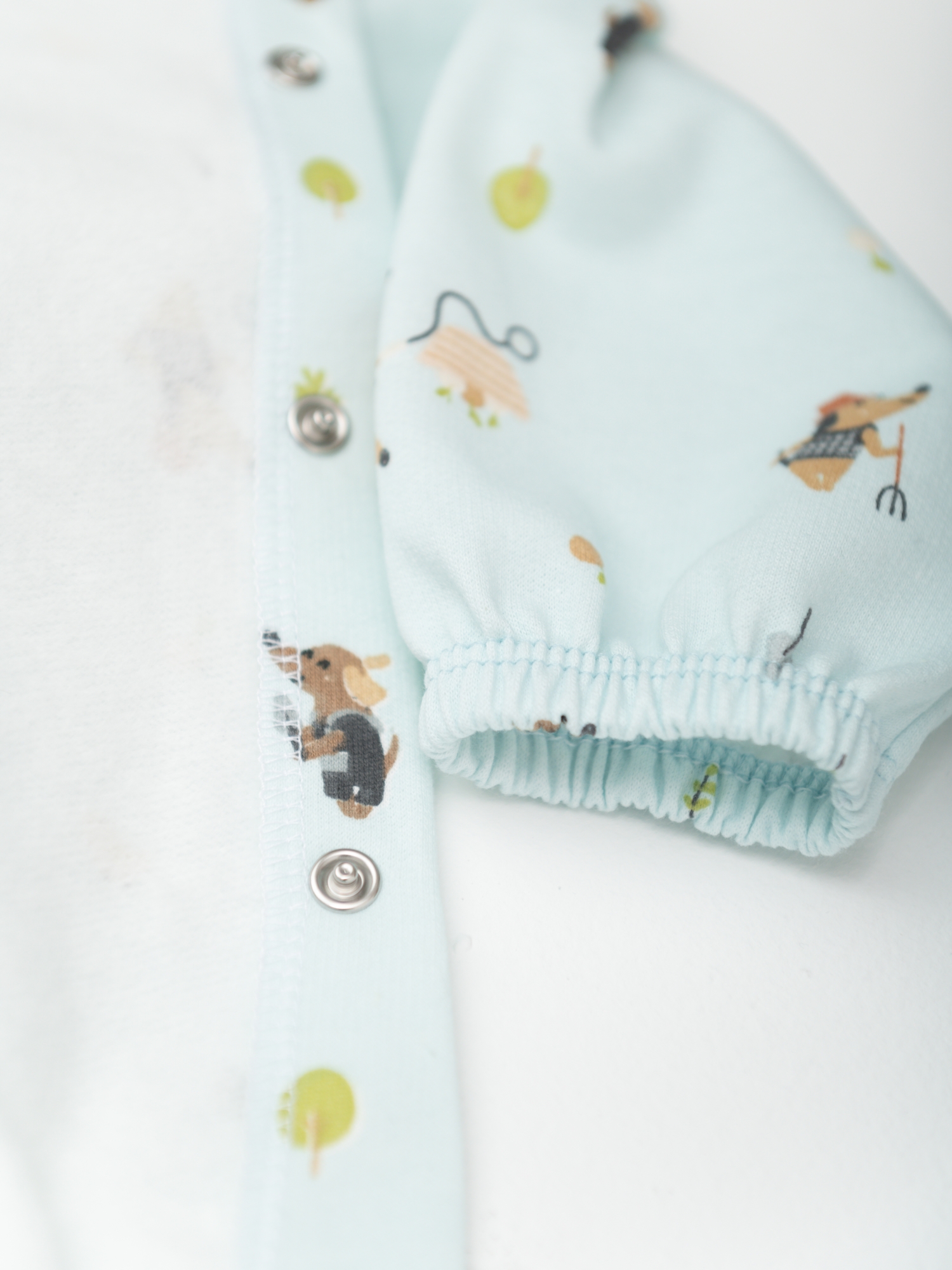 Комплект кофта ясельная+футболка (68/22, зел/собаки)