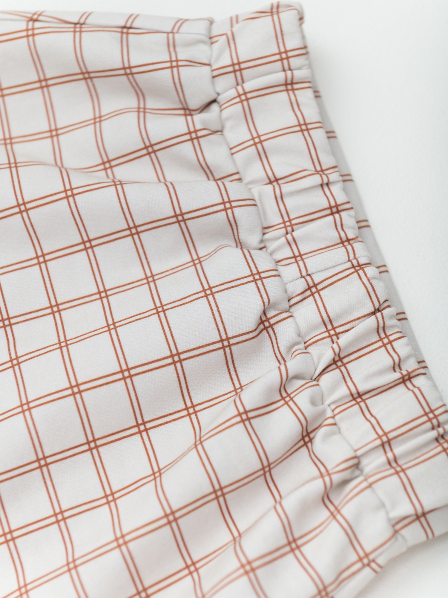 Юбка для девочки клетка (104/30, беж/клетка)