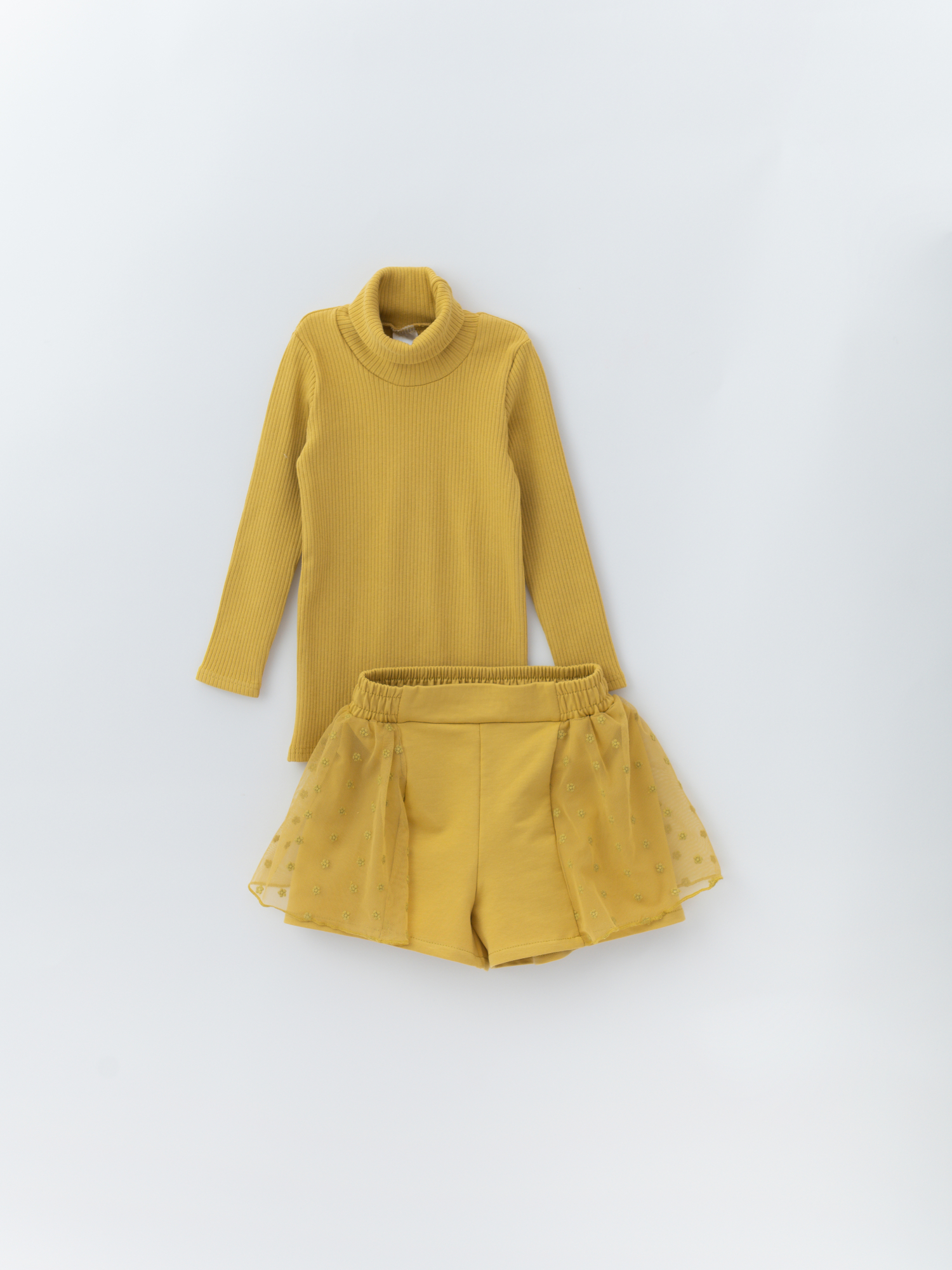 Костюм водолазка и легинсы (104/30, желтый)