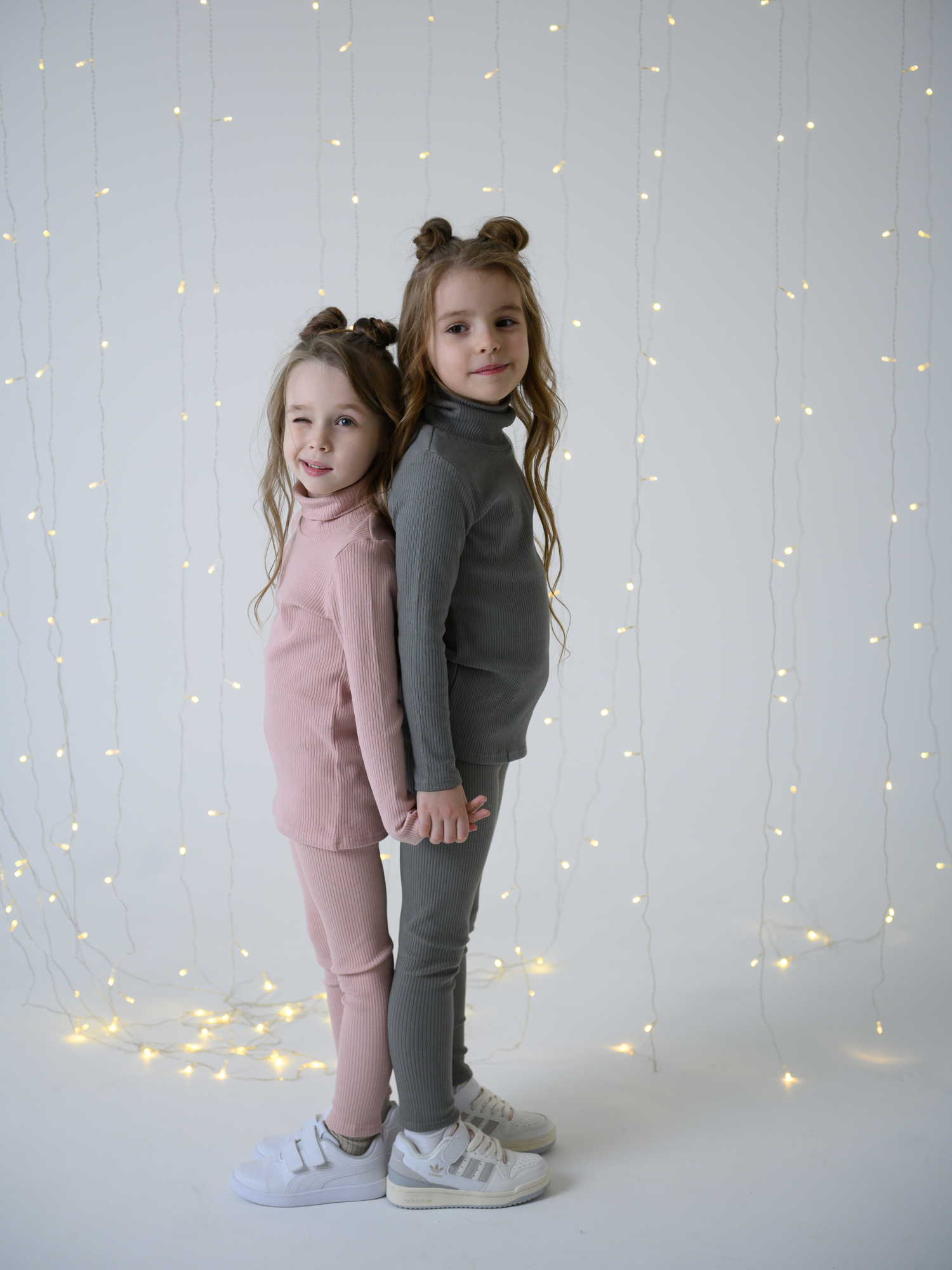 Костюм водолазка и легинсы (116/32, серый)