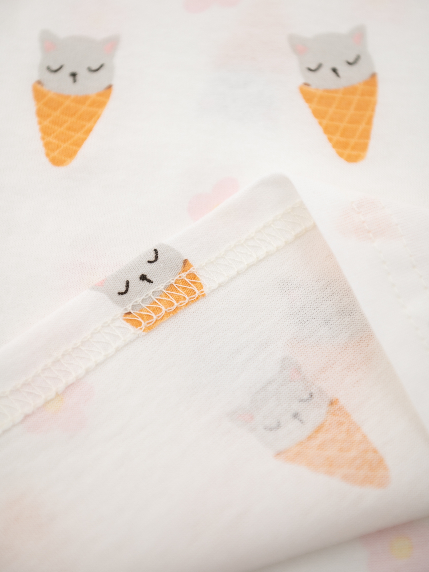 Майка для девочки хлопковые (104/30, Белый/рожок)