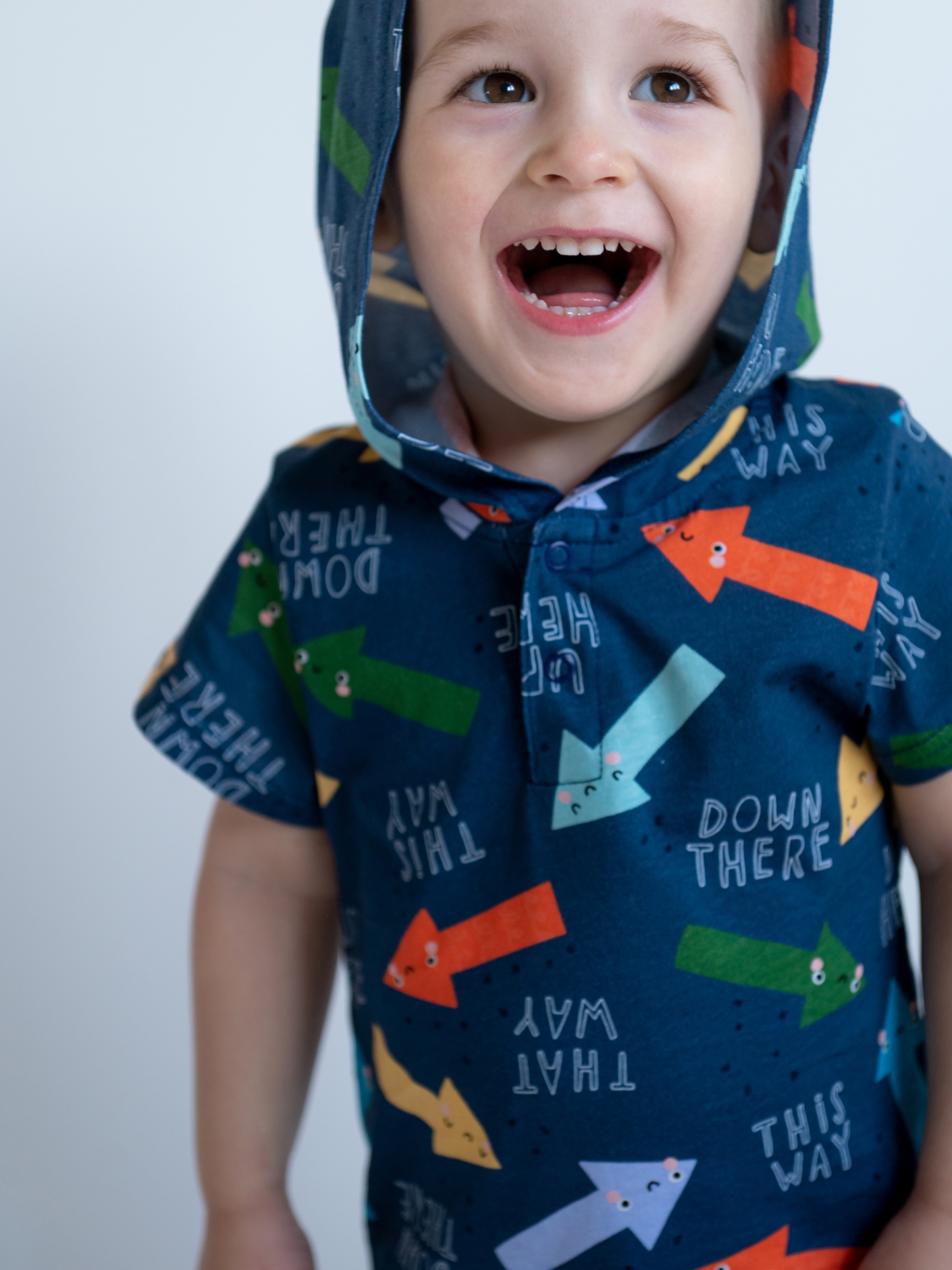 Футболка с капюшоном  (92/28, Синий)