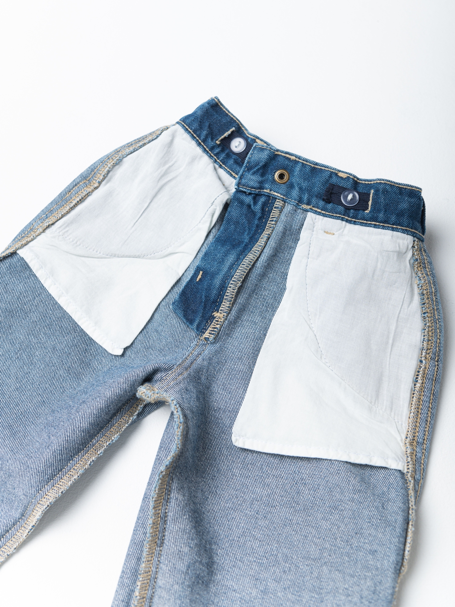 Брюки джинсовые (104/30, синий)