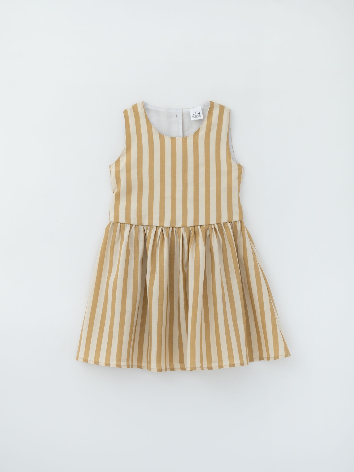 Платье в полоску (98/28, Белый/Корич)