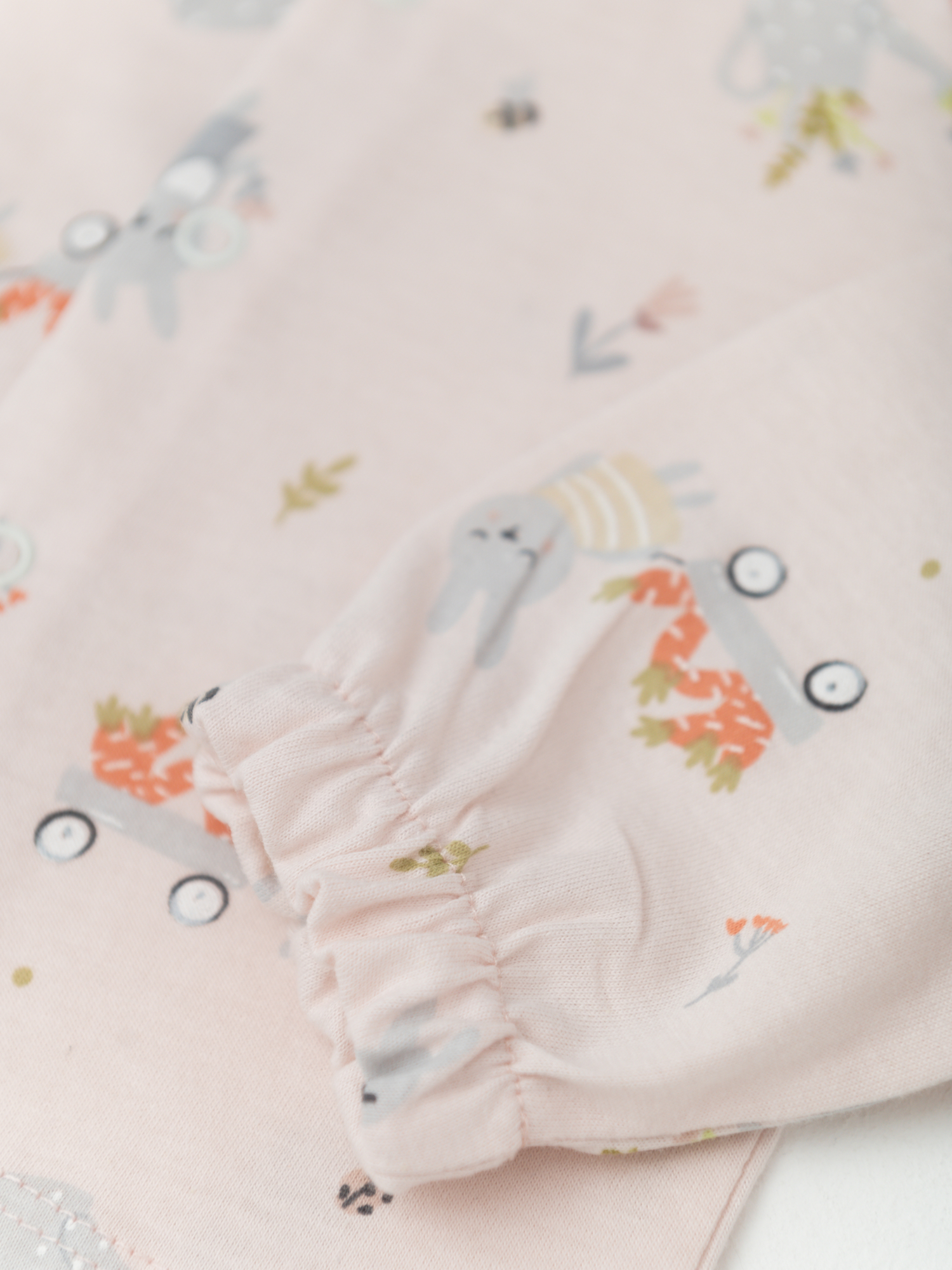 Кофта ясельная для девочки (68/22, Бел/Роз)