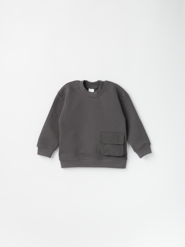 Свитшот утепленный (128/34, тем.серый)