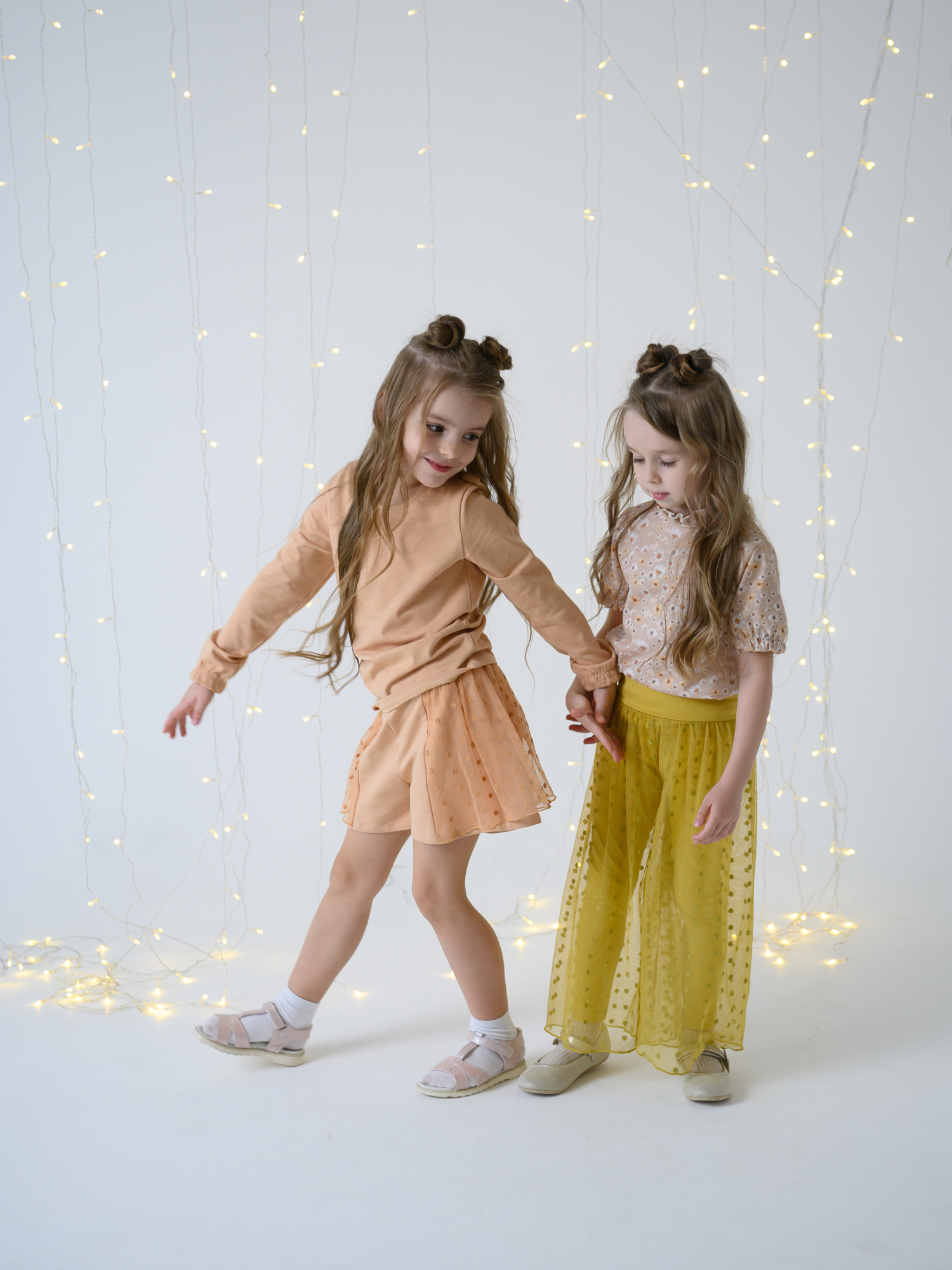 Легинсы для девочки цветы (желтый, 122/32)