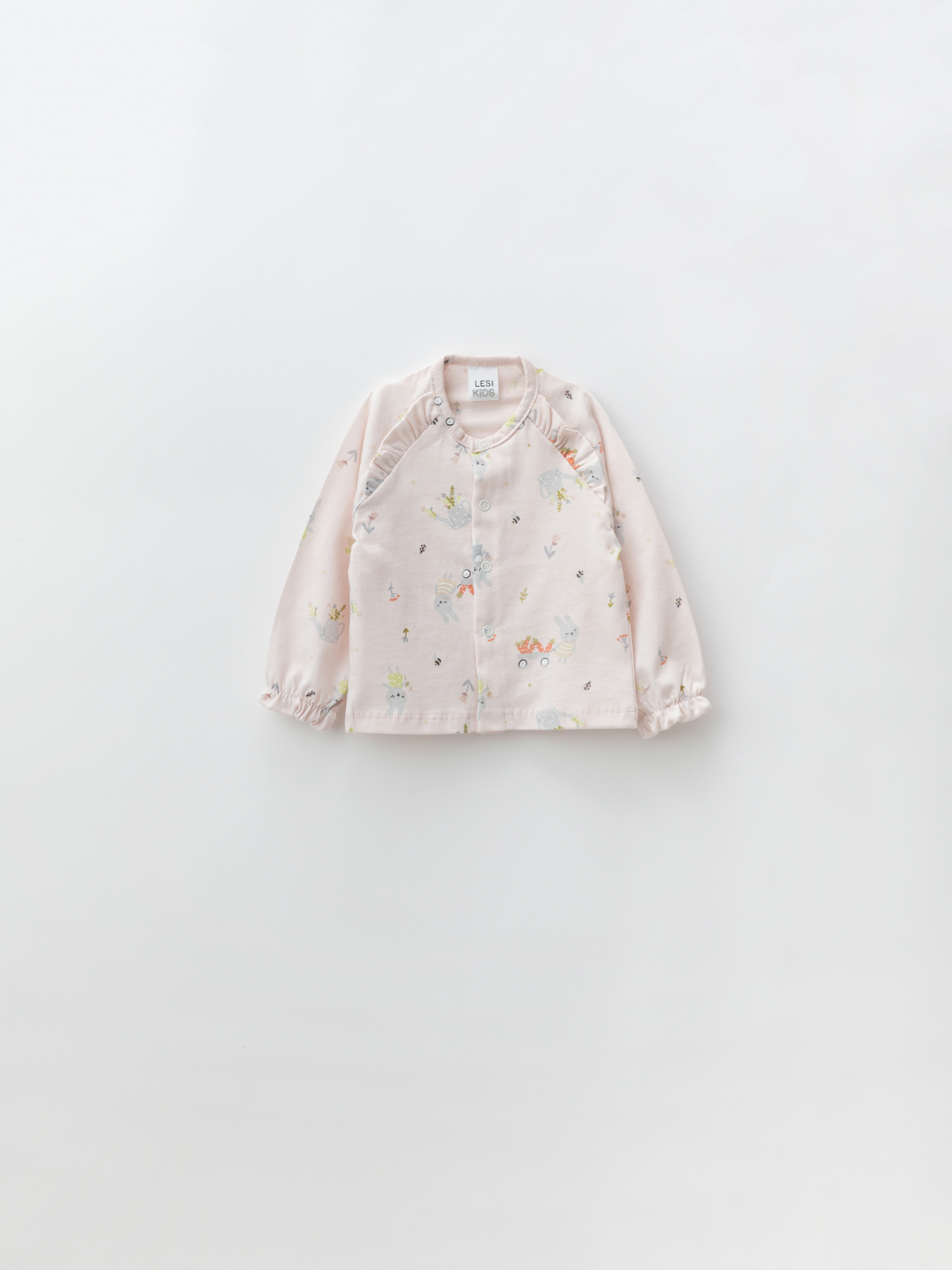 Кофта ясельная для девочки (68/22, Бел/Роз)