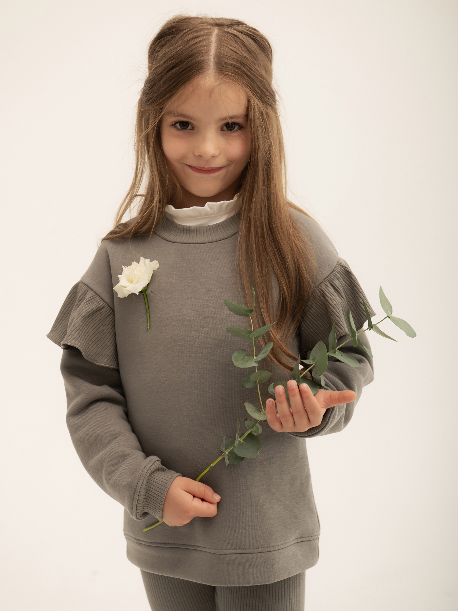 Костюм для девочки (104/30, серый)