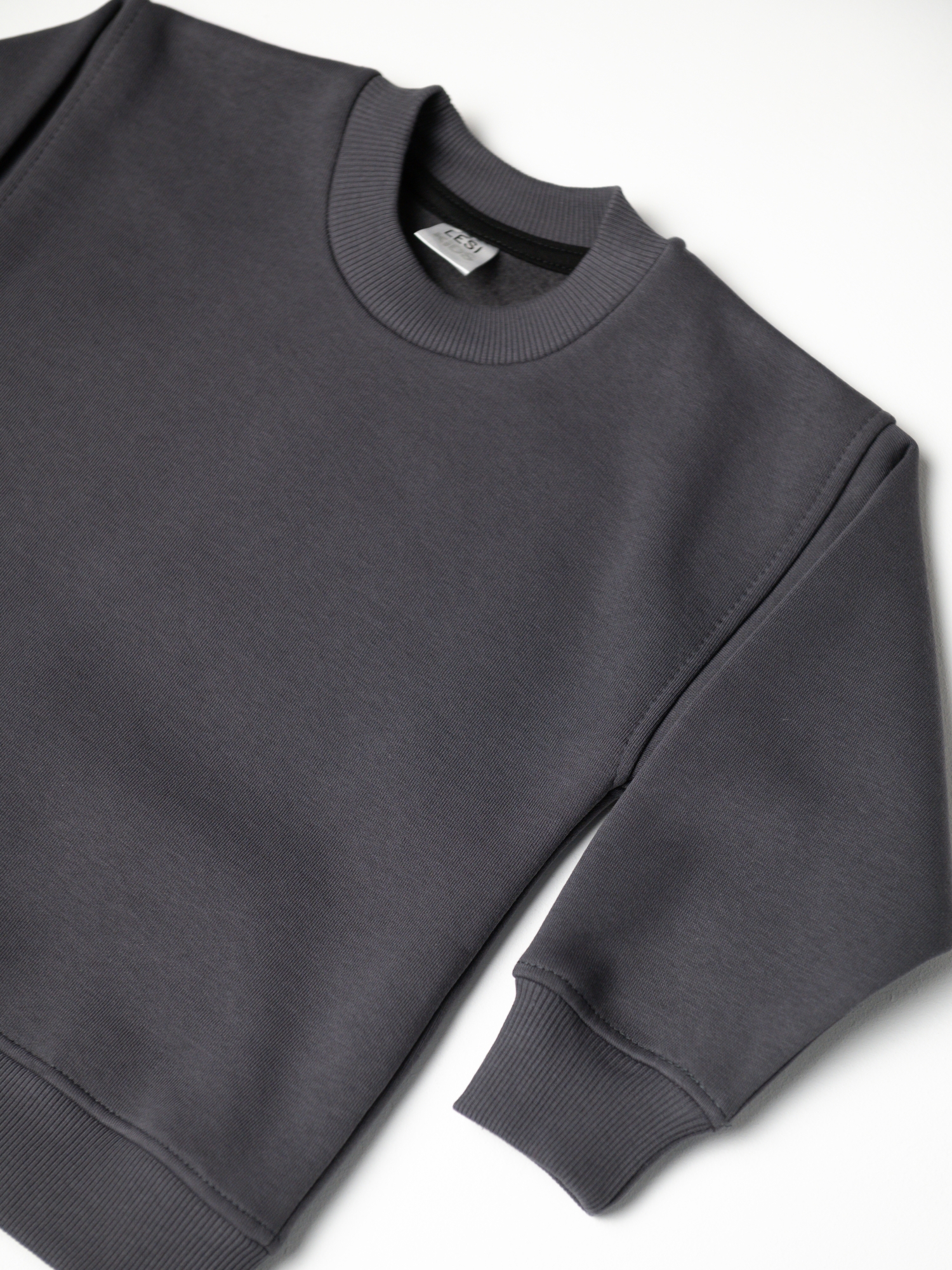 Костюм детский  трикотажный с начёсом (122/32, темно-серый)