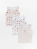 Майка для девочки 3шт. (104/30, бел/розовый)