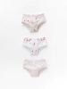 Трусы для девочки 3шт. (104/30, бел/розовый)