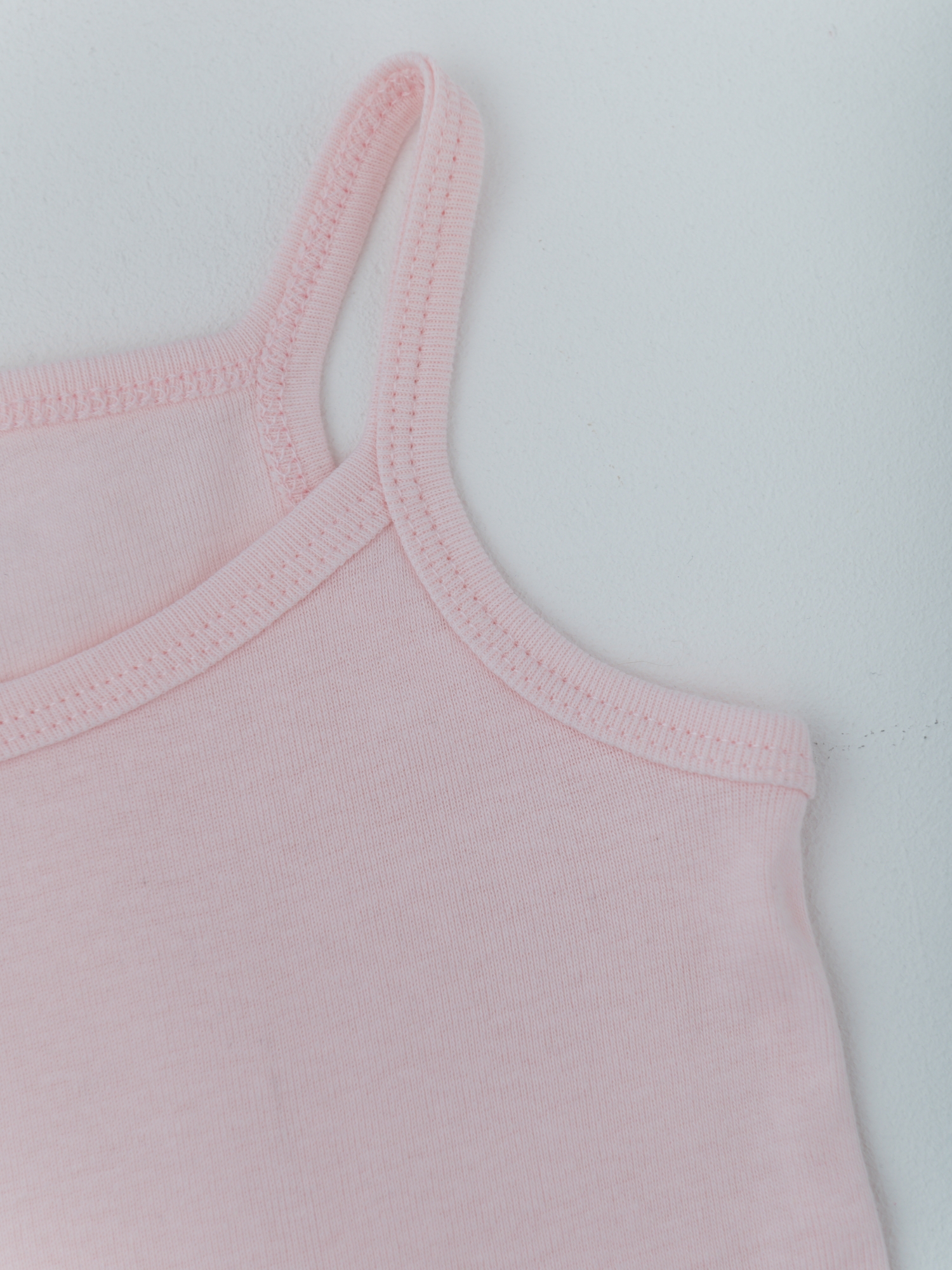 Майка для девочки из рибаны (110/30, Св.розовый)