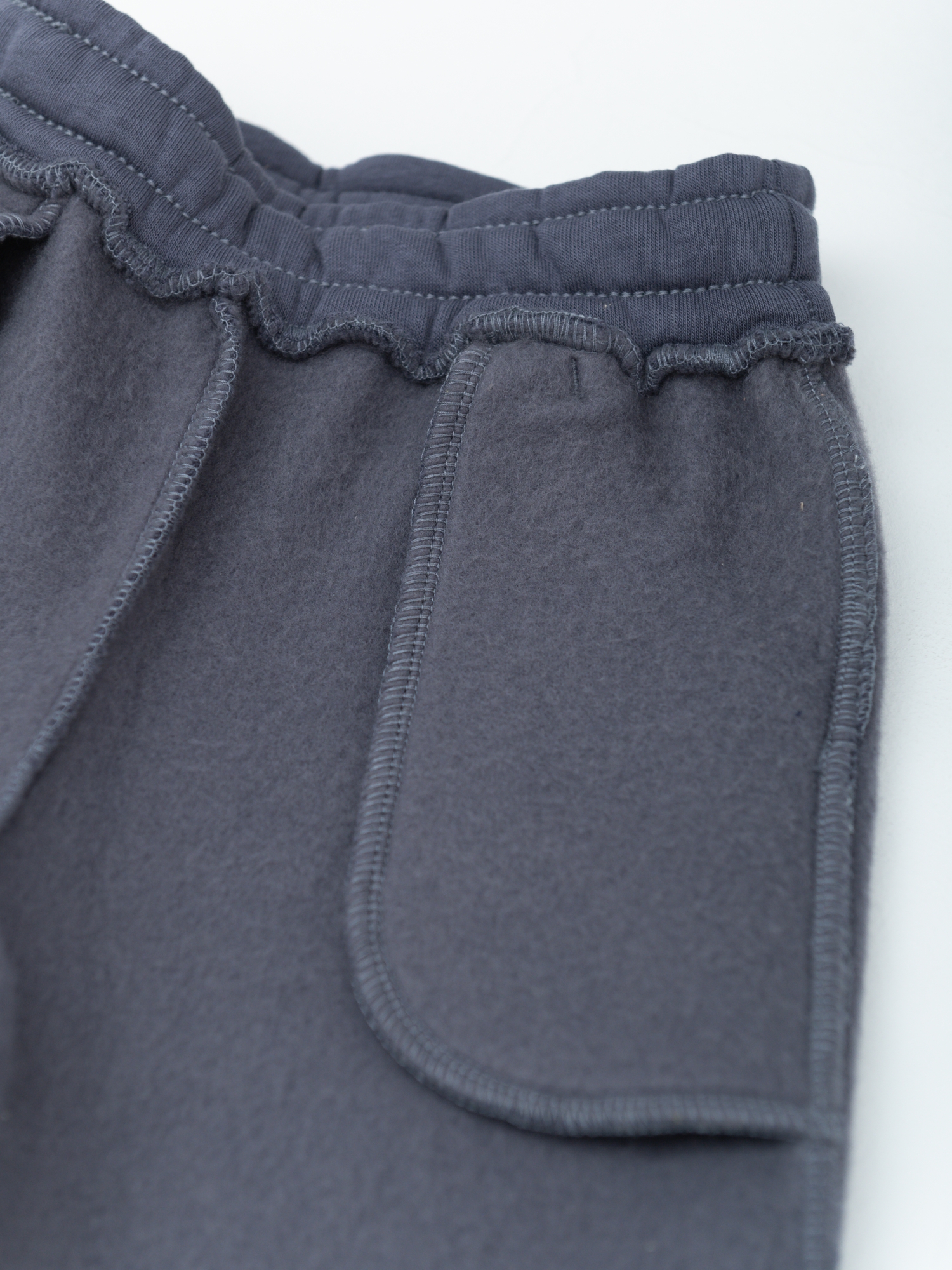 Брюки трикотажные утепленные (116/32, темно-серый)